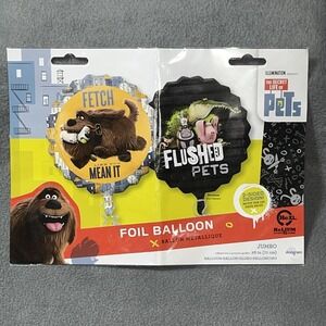 Anagram Two Sided 28" Helium Foil Balloon Secret Life Of‎ Pets